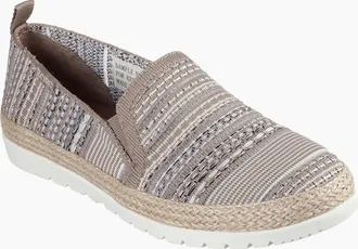 Skechers Womens Womens Woven Twin Gore Slip On Espadrilles - Grey - Size: 3.5