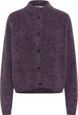 Gestuz Alpha GZ Korte Vest - Dames - Vesten - Paars - S - Wol - Truien & Vesten