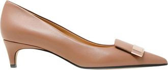 Sergio Rossi Roze Leren Pumps - Dames - Pumps - Roze - 36 1/2 EU - Leer - Schoenen