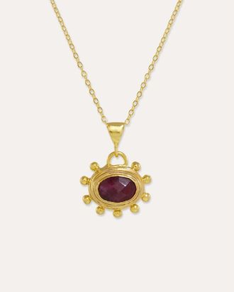 Ottoman Hands Zand Ruby Pendant Necklace in Gold at Nordstrom