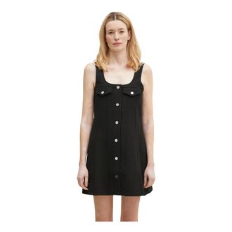 Ganni Vestido Mini de Crep&eacute; Bonded - Dresses - Mujer - Negro - M