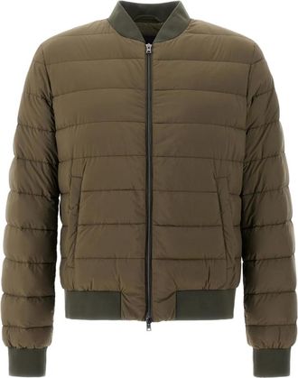 Herno quilted bomber jacket - men - Polyamide/Polyurethane/Down/Feather - 50 - Green