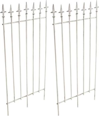 Clp Set De 2 Rejas Para Jard&iacute;n Elisa Blanco Antiguo