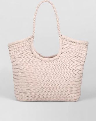 Dragon Diffusion tote bag braided handles woven design