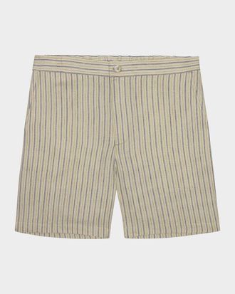 Rails Men & apos;s Wilson Striped Linen-Cotton Shorts