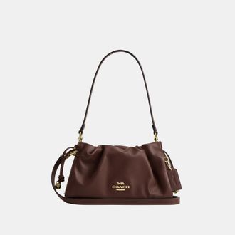 Coach Womens Faye Shoulder Bag - Dark Brown Leather - One Size