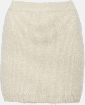 Khaite Darrion silk and cashmere miniskirt