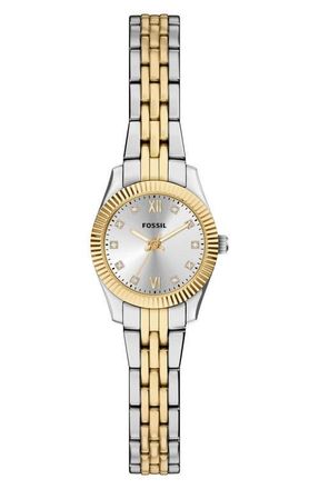 Fossil Scarlette Mini Bracelet Watch, 20mm in Two Tone at Nordstrom