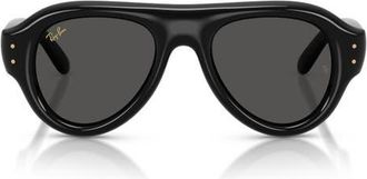 Ray-Ban A$AP Rocky 52mm Pilot Puffer Sunglasses in Black/dark Grey at Nordstrom