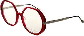 Philipp Plein Philipp Plein Womens 56 mm Shiny Transparent Red Opticals
