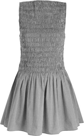 Faithfull The Brand Abito corto a quadretti - Grigio