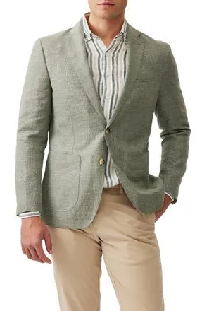 Rodd & Gunn The Cascades Slub Linen & Wool Sport Coat in Sage at Nordstrom Rack, Size Xx-Large