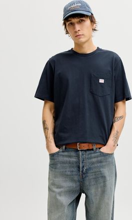 Jack & Jones Kurzarmshirt JACK & JONES JPRBLUCALEB SS TEE SN, Herren, Gr. XXL, sky captain, Jersey, Obermaterial: 100% Baumwolle, unifarben, regular fit normal, Ru