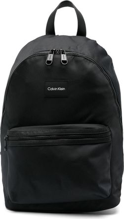 Calvin Klein logo-patch backpack - men - Polyester - OS - Black