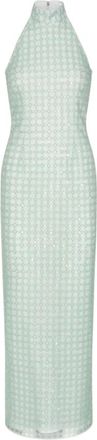 Rotate Beaded Maxi Dress - Dames - Avondkleed - Groen - S - Polyester - Kleedjes