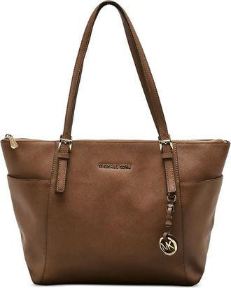 Michael Michael Kors Jet Set leren shopper - Bruin