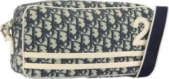 Dior Pre-owned Cross Body Bags, female, Blue, Size: ONE SIZE Pre-owned PVC Leather Trotter Shoulder Bag