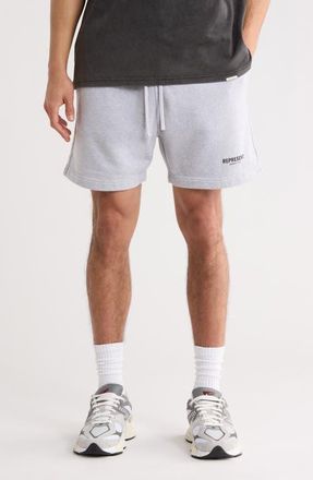 Represent Owners Club Cotton Logo Shorts in Ash Grey/Black at Nordstrom, Size X-Large
