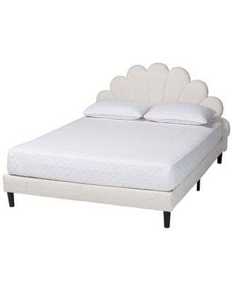 Baxton Studio Albion Boucle Upholstered Platform Bed