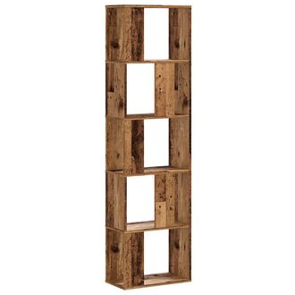 vidaXL Vidaxl - Librer&iacute;a De 5 Niveles Madera Color Envejecido 45x23,5x162,5 Cm