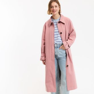 La Redoute Collections Oversized trenchcoat met knopen, Signature MAURICE