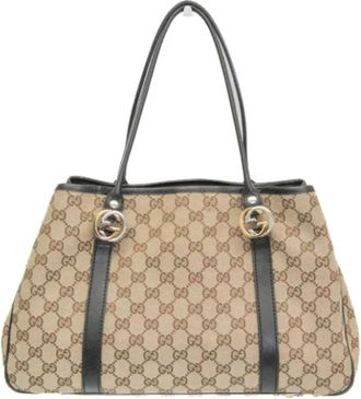 Gucci Pre-owned Canvas gucci-bags - Dames - Vintage Shopper - Beige - ONE Size - Vintage