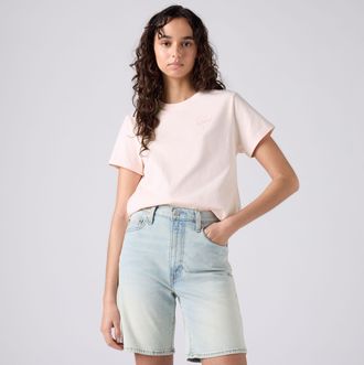 Levi's Graphic Favorite Ringer Tee - Womens - XS - Pink / Crystal Pink