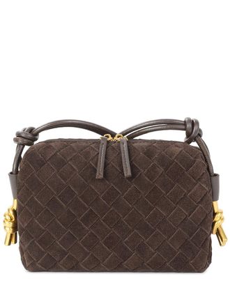 Tiffany & Fred Woven Suede Mini Crossbody
