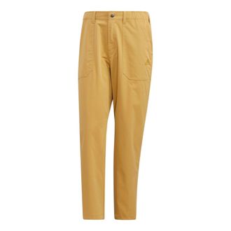 adidas Solid Color Straight Sports Pants Mens Gold Color HP1386