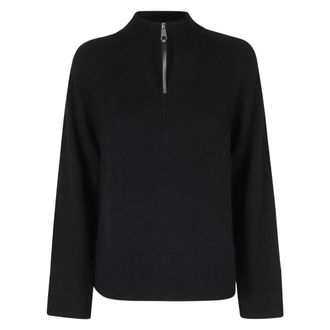 Seventy Jersey de cuello alto con media cremallera - Knitwear - Mujer - Negro - XS