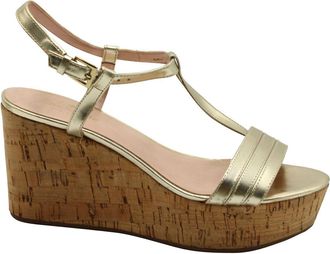 Kate Spade New York Metaalgele Wedge Sandalen