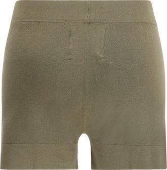 Extreme Cashmere Womens Rib-Knit Shorts N&deg;450 Bummy Army Cotton; Kashmir-Capra Hircus Bermuda Kashmir/capra