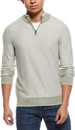 Raffi Links Stitch Zip Mock Neck Sweater