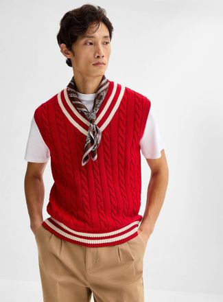 Le 31 Mens Preppy sweater vest