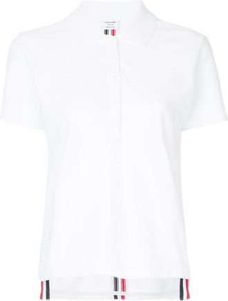 Thom Browne White Rwb cotton polo shirt