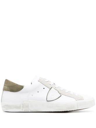 Philippe Model Prsx low-top sneakers - men - Calf Leather/Rubber/Fabric - 42 - White