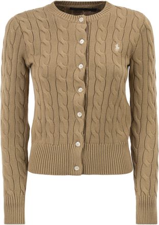 Polo Ralph Lauren kabelgebreid katoenen vest met ronde hals