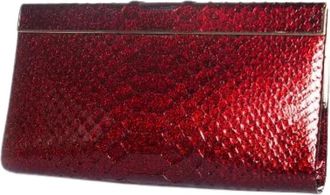 Jimmy Choo London Pre-owned Clutch - Dames - Vintage Clutch - Rood - ONE Size - Leer - Vintage
