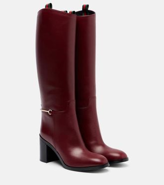 Gucci Horsebit leather knee-high boots