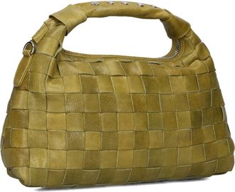 N&uacute;noo Tassen, Dames, Groen, ONE Size, Wol, Gevlochten Village Schoudertas