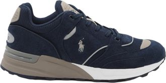 Ralph Lauren Blauwe su&egrave;de herensneakers - Heren - Sneakers - Blauw - 42 EU - Su&egrave;de - Schoenen