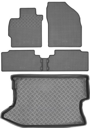 OEM Juego De Alfombrillas De Goma Para Coche Y Alfombrilla Para Maletero Para Toyota Auris I Hatchback (2011-2012)