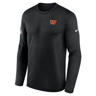 Nike Washington Commanders Legend Small Logo Nike Mens Dri-FIT NFL Long-Sleeve T-Shirt in Black | 02TJ00A9E-FEJ