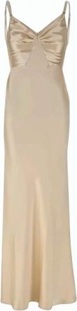 Elisabetta Franchi Red Carpet Satin Double Straps Dress