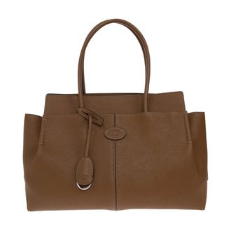 Tod's Hammered Leather Medium Tote Bag - Dames - Tassen - Bruin - Maat: ONE Size Leer