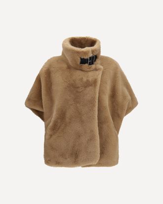 Pinko Faux fur Jacket with buckle Female XS