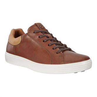 Ecco Mens Soft 7 Street Sneakers In Mahogany/lion