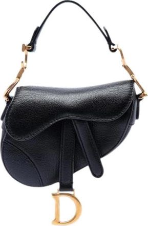 Dior Pre-owned Saddle - Dames - Vintage Schoudertas - Zwart - ONE Size - Leer - Vintage