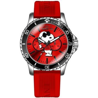 Invicta Character Collection Snoopy Quartz Red Dial Mens Watch 45389