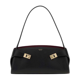 Ferragamo Shoulder Bags, female, Black, Size: ONE SIZE HUG SH EW